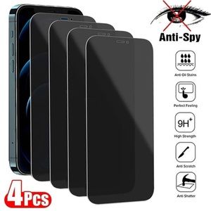 4pcs anti spy glass phone screen protector